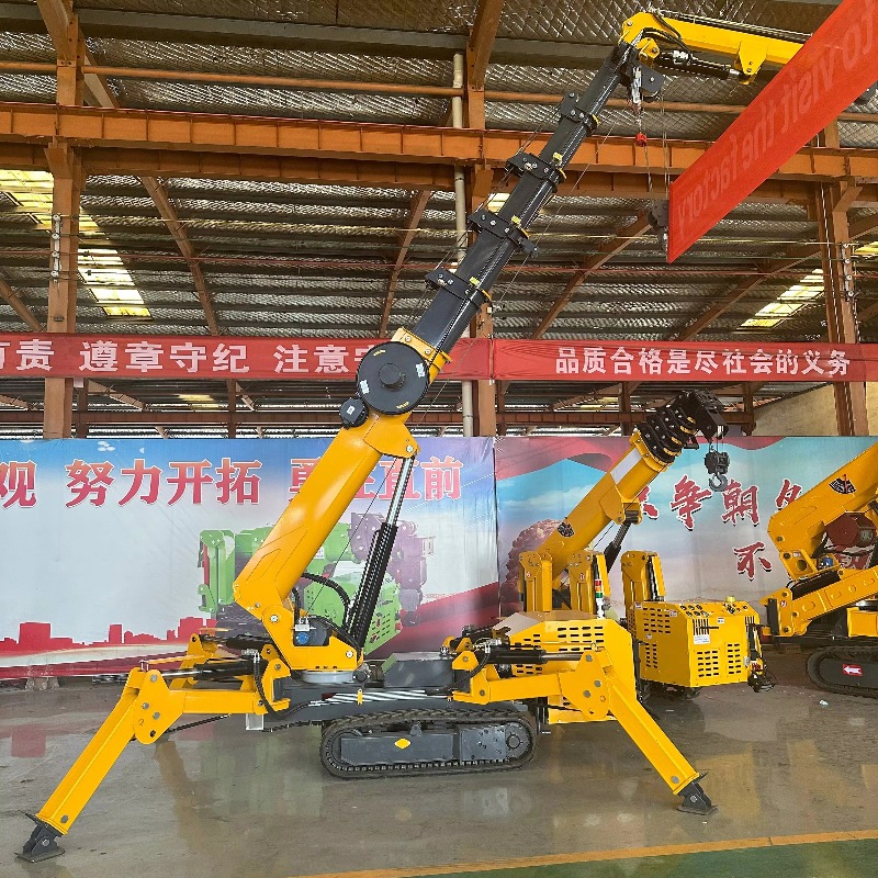 小型ミニスパイダークレーン油圧電動リモコン式ヘビーデューティ - Heavy Equipment Lift のレビューと価格