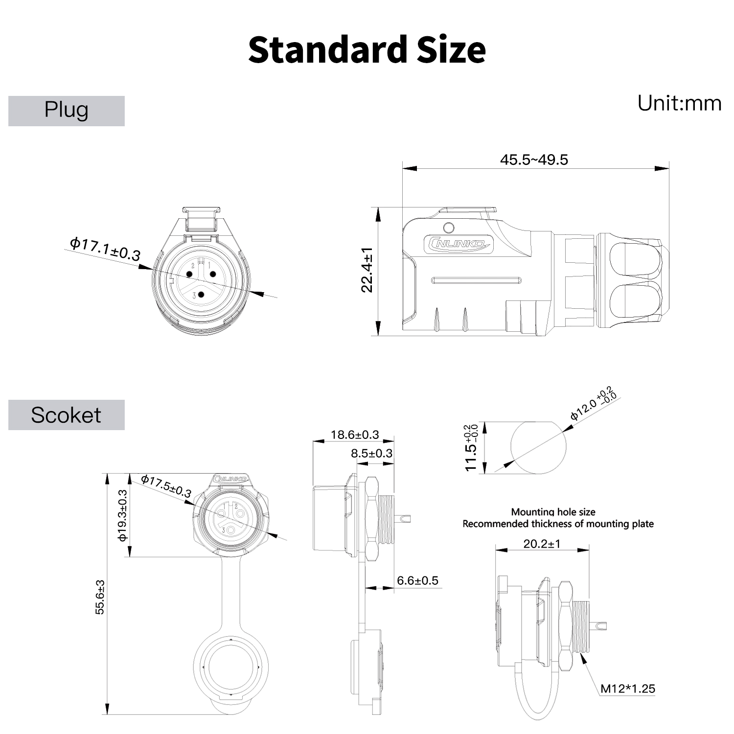 CNLINKO M12 IP68 丸型ヘビーデューティーコネ - Heavy Equipment Grinder のレビューと価格